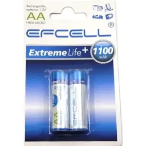 EFCELL ŞARJLI KALEM PİL 2 Lİ 1100 MAH