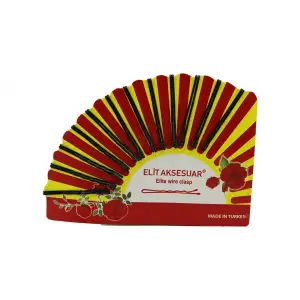 ELİT SİYAH TEL TOKA YELPAZE 24 LÜ (PKT-12 Lİ)