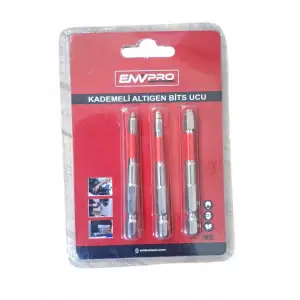 EMWPRO KADEMELİ ALYAN BİTS UÇ SETİ 3 PRÇ. EMV-5694