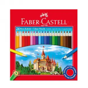 FABER KURU BOYA KALEMİ KARTON KUTU 24 RENK
