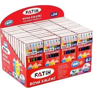 FATİH KURU BOYA 6 RENK 33006 (PKT-48 Lİ)