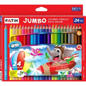 FATİH KURU BOYA JUMBO 24 RENK (PKT-6 LI )
