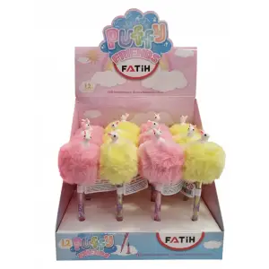 FATİH PUFFY FRİENDS YUMURTLAYAN KALEM (PKT-12 Lİ)