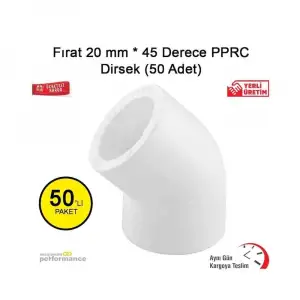 FIRAT PPR 20 MM 45 DERECE DİRSEK (PKT-50 Lİ)