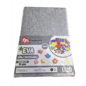 FİXPOİNT EVA SİMLİ YAPIŞKANLI A4 20X30 CM 10LU P-5770 GRİ
