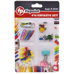 FİXPOİNT KIRTASİYE SETİ 4 LÜ P-0131 (PKT-24 LÜ)