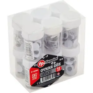 FİXPOİNT OYNAR GÖZ SİYAH 12 MM P-6492 (PKT-12 Lİ)