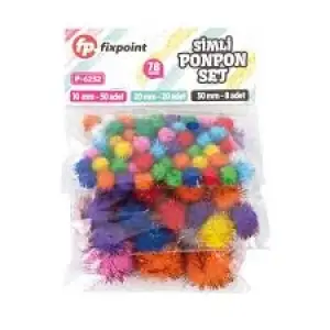 FİXPOİNT PONPON SİMLİ 78 Lİ P-6232 (PKT-12 Lİ)