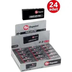 FİXPOİNT SİYAH SOFT SİLGİ P-7802 (PKT-30 LU)