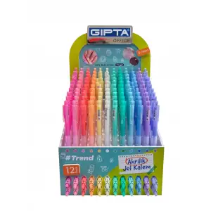 GIPTA TREND AKRİLİK JEL KALEM F-1478 (ST-144 LÜ)