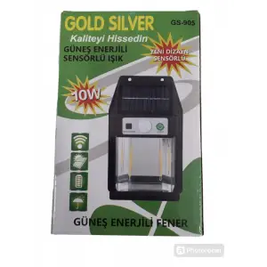 GOLD SILVER GÜNEŞ ENERJİLİ SENSÖR.IŞIK 10 W GS-905