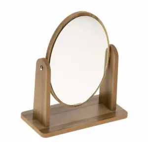 GOLDEN ANGEL MAKYAJ AYNASI AHŞAP YUVARLAK AYN-125