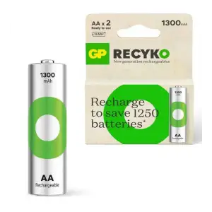 GP ŞARJLI KALEM PİL AA 1300 MAH 2 Lİ