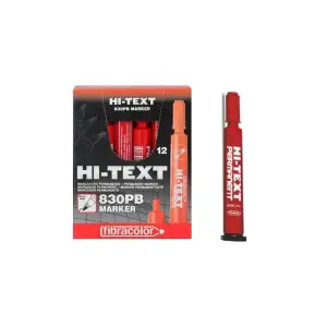HI-TEXT MARKÖR KALEM KIRMIZI YUVARLAK UÇ(PK-12Lİ)