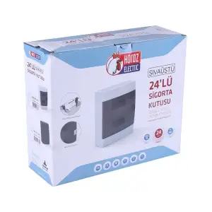 HOROZ SİGORTA KUTUSU 24 LÜ S/Ü BEYAZ