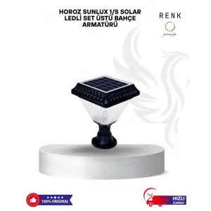 HOROZ SUNLUX-1/S LED SOLAR SOKAK ARMATÜR 6400K 30W