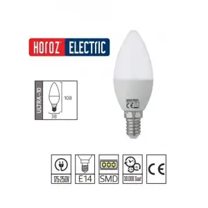 HOROZ ULTRA-10 LED MUM AMPUL 4200K SARI 10 W E14