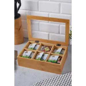 IVORY BAMBU ÇAY VE KAHVE KUTUSU 24X16X7 CM BMB-129