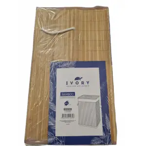 IVORY BAMBU KATLANIR BANYO SEPETİ KARE ÇİFTLİ 109