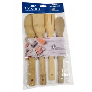 IVORY BAMBU MUTFAK SETİ DÖRTLÜ IVO-BMB110
