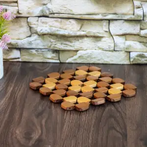 IVORY BAMBU NİHALE BONCUK KARE IVO-KS219