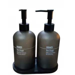 IVORY CAM SIVI SABUNLUK İKİLİ STANDLI IVO-SB118