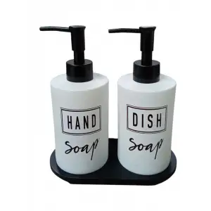 IVORY CAM SIVI SABUNLUK İKİLİ STANDLI IVO-SB119