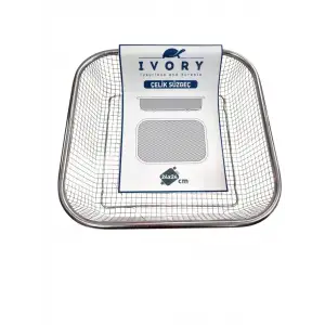 IVORY ÇELİK SÜZGEÇ KARE 24X24 CM SZG-323