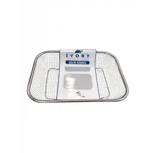 IVORY ÇELİK SÜZGEÇ KARE 30X22 CM SZG-324