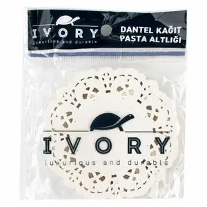 IVORY KAĞIT DANTEL BARDAK ALTLIK 50 Lİ IVO-CK107