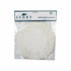 IVORY KAĞIT DANTEL SUNUMLUK YUVARLAK IVO-CK111