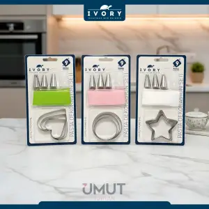 IVORY KURABİYE PASTA KALIBI SETİ 9 PRÇ. IVO-PST103