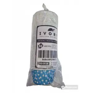 IVORY MUFFİN KEK KALIBI DESENLİ 50 Lİ IVO-128