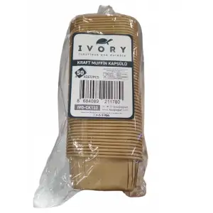 IVORY MUFFİN KEK KALIBI KRAFT 50 Lİ IVO-133