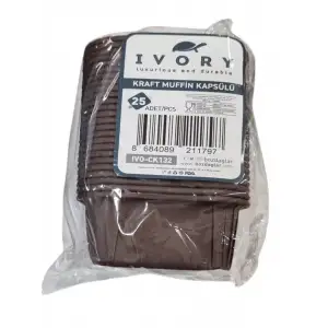 IVORY MUFFİN KEK KALIBI KRAFT 25 Lİ IVO-132