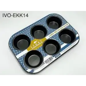IVORY MUFFİN KEK KALIBI TEFLON 6 SIRA IVO-EKK14