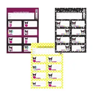 KESKİN KUROMİ OKUL ETİKETİ DERS PROGRAMLI 3 LÜ