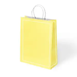 KİKA MAKARON HEDİYE POŞETİ SARI 25X12X31 (PKT-24)