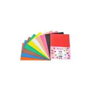 KİKARTS EVA DÜZ YAPIŞKANLI A4 20X30 CM 10 RENK