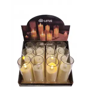 LOTUS DEKORATİF LED MUM PM-114 (PKT-12 Lİ)