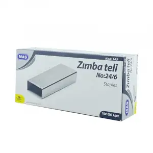 MAS ZIMBA TELİ 24/6 BEYAZ 1000 Lİ 145 (PK-10 LU)