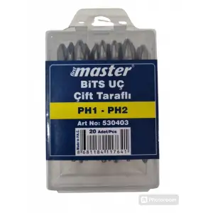 MASTER BİTS UÇ ÇİFT TARAF.PH1-PH2 530403(PK-20 Lİ)
