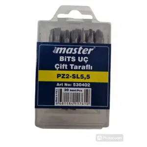 MASTER BİTS UÇ ÇİFT TAR.PZ2-SL5,5 530402(PK-20 Lİ)