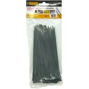 MEŞEM CIRT KELEPÇE(KABLO BAĞI)3,6X250 SİYAH 100LÜ