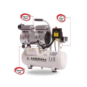 MEŞEM HAVA KOMPRESÖRÜ SESSİZ 9 LT 5152