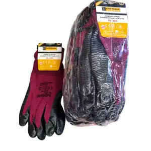 MEŞEM ZEBRA ELDİVEN 1/2 KIRMIZI-SİYAH 320(PK-12Lİ)