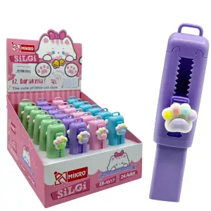 MİKRO CAT CLAW SÜRGÜLÜ SİLGİ ER-4517 (PKT-24 LÜ )