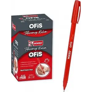 MİKRO TÜKENMEZ KALEM OFİS TİP KIRMIZI M-40(PK-50L)