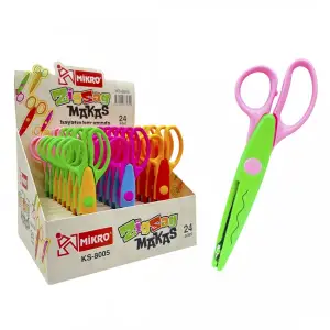MİKRO ZİGZAG OKUL MAKASI KS-8005 (PKT-24 LÜ)