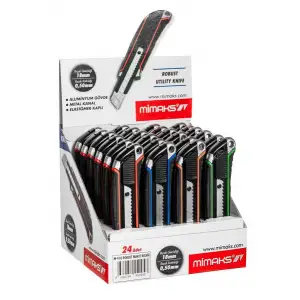 MİMAKS ALÜMİNYUM MAKET BIÇAĞI M-918 (PKT-24 LÜ)